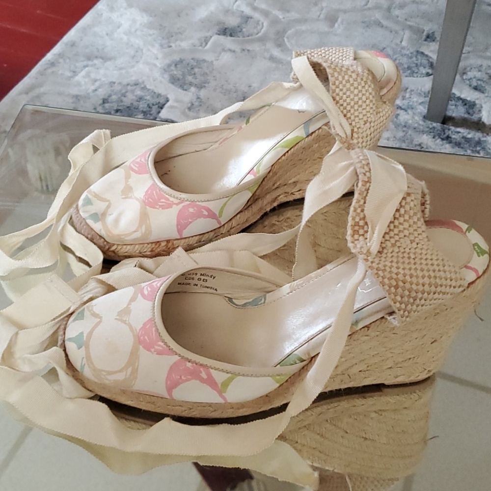 Coach colorful platform with lace size 8 - Picture 2 of 5